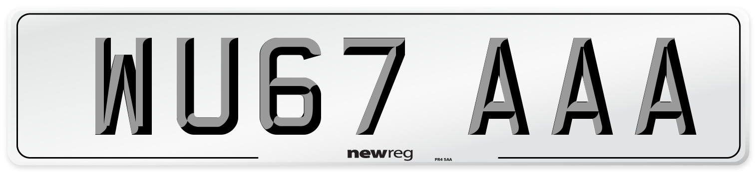 WU67 AAA Number Plate from New Reg